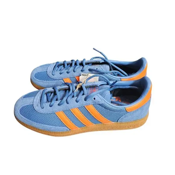 Adidas Handball Spezial Shoes in Focus Blue/Orange/Gum Mens Size 8.5 Retro w/Box